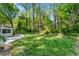 Lush green backyard with mature trees providing privacy, offering space for outdoor activities and relaxation at 2799 Briarglen Dr, Atlanta, GA 30340