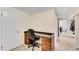 Basement desk space with built-in drawers for storage at 2799 Briarglen Dr, Atlanta, GA 30340