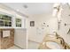 Updated bathroom with granite double sink vanity and decor at 2799 Briarglen Dr, Atlanta, GA 30340