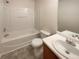 Bathroom with shower-tub and sink with vanity at 55 Ratliff Dr, Covington, GA 30016
