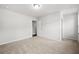 Carpeted bedroom with neutral paint and ample space at 667 Creswell Park, Smyrna, GA 30082