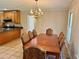 Traditional dining room with chandelier, large table, and decorative chairs at 999 Grassdale Rd, Cartersville, GA 30121