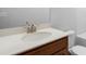 Bathroom features a modern vanity with brushed metal hardware at 6100 Marigold Way, Atlanta, GA 30349