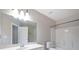 Bathroom featuring a large mirror, shower with tub, and a single sink vanity at 5737 Russell Ct, Douglasville, GA 30135