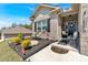 Inviting front yard with tasteful landscaping, a seating area, and charming details on the home's exterior at 173 Bramlett Ridge Dr, Dallas, GA 30157