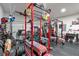 Garage converted into a home gym, offering various fitness equipment and functional workout space at 173 Bramlett Ridge Dr, Dallas, GA 30157