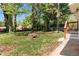 Backyard featuring a green lawn and many trees at 1907 Clarke Ln, Decatur, GA 30035