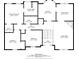 Detailed floor plan showcasing the layout of the living room, kitchen, bedrooms, and bathrooms at 3927 Villager Way, Rex, GA 30273
