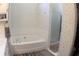 Bathroom with separate shower and soaking tub, complemented by vanity with storage at 545 Chaseridge Dr, Mcdonough, GA 30253