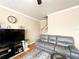 Living room features hardwood floors, fireplace and staircase at 2585 Chandler Grove Dr, Buford, GA 30519