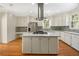 Modern kitchen with granite countertops, stainless steel appliances, and a central island at 105 Laurel Ridge Ct, Fayetteville, GA 30215