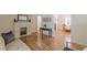 Inviting living room featuring a cozy fireplace and stylish hardwood floors at 1325 East Forrest Ave, East Point, GA 30344