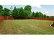 Large backyard with green grass, a play set, and a wooden fence at 3570 Terrasol Sw Trl, Lilburn, GA 30047