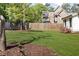 Lush backyard with well-maintained lawn and landscaping, featuring trees and flowerbeds and privacy fence at 1395 Oconee Ne Pass, Brookhaven, GA 30319