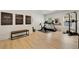 Bright home gym features motivational art, exercise equipment and a full length mirror at 1395 Oconee Ne Pass, Brookhaven, GA 30319