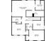 Second floor floorplan highlighting the primary bedroom, bathrooms, and additional bedrooms at 2375 Walker Dr, Hampton, GA 30228