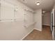 Spacious walk-in closet with installed shelving and carpeted floors at 2375 Walker Dr, Hampton, GA 30228