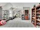 Unique bedroom with expansive shelving, perfect for displaying collectibles, creating an awesome and personalized space at 326 Carmichael Cir, Canton, GA 30115