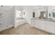 Bathroom features a walk-in shower, soaking tub, and granite countertops at 5209 Carrington Park Dr, Powder Springs, GA 30127
