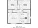 Floor plan showcasing the layout of bedrooms, bathrooms, and living areas in the home at 1718 Country Park Way, Lawrenceville, GA 30043