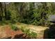 A lush backyard boasts plenty of privacy, mature trees, and an expansive lawn at 4727 Emily Sw Dr, Lilburn, GA 30047