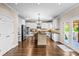 Modern kitchen featuring stainless steel appliances, granite countertops, a center island, and plenty of cabinet space at 844 Nob Ridge Dr, Marietta, GA 30064