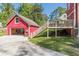 Detached garage with open door and plenty of space and access to a deck at 2733 Winburn Ter, East Point, GA 30344