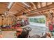 Large garage interior showcasing storage and multiple motorcycles with outside access at 2733 Winburn Ter, East Point, GA 30344