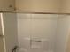 Clean white bathtub and shower with chrome fixtures at 1106 Hardy Cir, Dallas, GA 30157