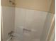 Bathroom shower with a single shower head and stainless steel fixtures at 1106 Hardy Cir, Dallas, GA 30157