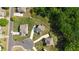An aerial of homes in a suburban cul-de-sac with wooded perimeter at 13 Oakside Nw Ct, Cartersville, GA 30121