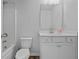 Clean bathroom with white vanity, toilet, and tub/shower combination at 13 Oakside Nw Ct, Cartersville, GA 30121