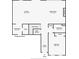 First floor plan showcasing the kitchen, Gathering room, mud room, foyer and a bedroom at 13 Oakside Nw Ct, Cartersville, GA 30121