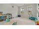 Spacious playroom with natural light, plush carpeting, and plenty of room for toys and creative play at 13 Oakside Nw Ct, Cartersville, GA 30121