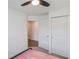 Bedroom showing closet and entrance to the hallway at 6550 Lantana Village Way, Cumming, GA 30028