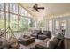 Inviting screened porch with comfortable seating and serene outdoor views at 1050 Willeo Ct, Marietta, GA 30068