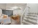 Finished basement provides extra living space with a chalkboard wall and carpeted stairs at 2789 Townley Cir, Atlanta, GA 30340