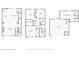 Floorplans showing all levels of the home including the kitchen, bathroom, bedrooms, and garage at 6404 Brookside Se Blvd, Mableton, GA 30126