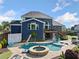 A captivating backyard featuring a pool and spa, providing an idyllic outdoor retreat with plenty of seating at 2111 Harmony Dr, Canton, GA 30115