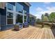 Wooden deck with comfortable seating, overlooking the backyard and providing a relaxing outdoor space at 2111 Harmony Dr, Canton, GA 30115
