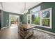 Sunlit dining area with sliding glass doors and backyard view at 2111 Harmony Dr, Canton, GA 30115