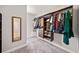 Spacious walk-in closet with custom shelving and ample storage at 2111 Harmony Dr, Canton, GA 30115