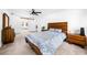 Spacious main bedroom with sliding barn door to the bathroom at 3522 Evans Ridge Trl, Atlanta, GA 30340