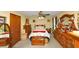 Traditional style bedroom with standard ceiling fan, carpet and decor at 3560 Riverchase Dr, Decatur, GA 30034
