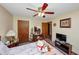 A small secondary bedroom featuring standard ceilings and carpet at 3560 Riverchase Dr, Decatur, GA 30034