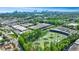 Aerial view showcases commercial and recreational areas of the community, including a golf driving range at 1685 Carroll Nw Dr, Atlanta, GA 30318