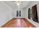 Bedroom with hardwood floors and views from large windows at 1685 Carroll Nw Dr, Atlanta, GA 30318