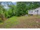 Expansive backyard featuring mature trees and space for outdoor activities and landscaping at 3024 Bob Cox Rd, Marietta, GA 30064