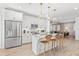 A well-appointed kitchen featuring white cabinets, stainless steel appliances, and a central island with bar seating at 371 Grant Se Cir # 1822, Atlanta, GA 30315