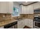 Modern kitchen features stainless steel appliances, granite countertops, and tiled backsplash at 1404 E Forrest Ave, Atlanta, GA 30344